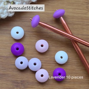 BEADIE Needle Stoppers / Set of 10 / Knitting Needle Toppers / Point Protection / Notions