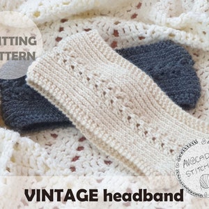 VINTAGE HEADBAND (Digital Knitting Pattern) / Simple Ear Warmer Pattern /  Digital Knitting Pattern / PDF Pattern