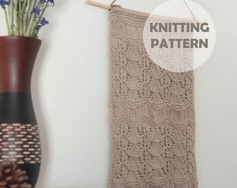 LACE TREE Wall Hanging (Digital Knitting Pattern) / Knit Wall Hanging Pattern /  Boho Style / Digital Knitting Pattern