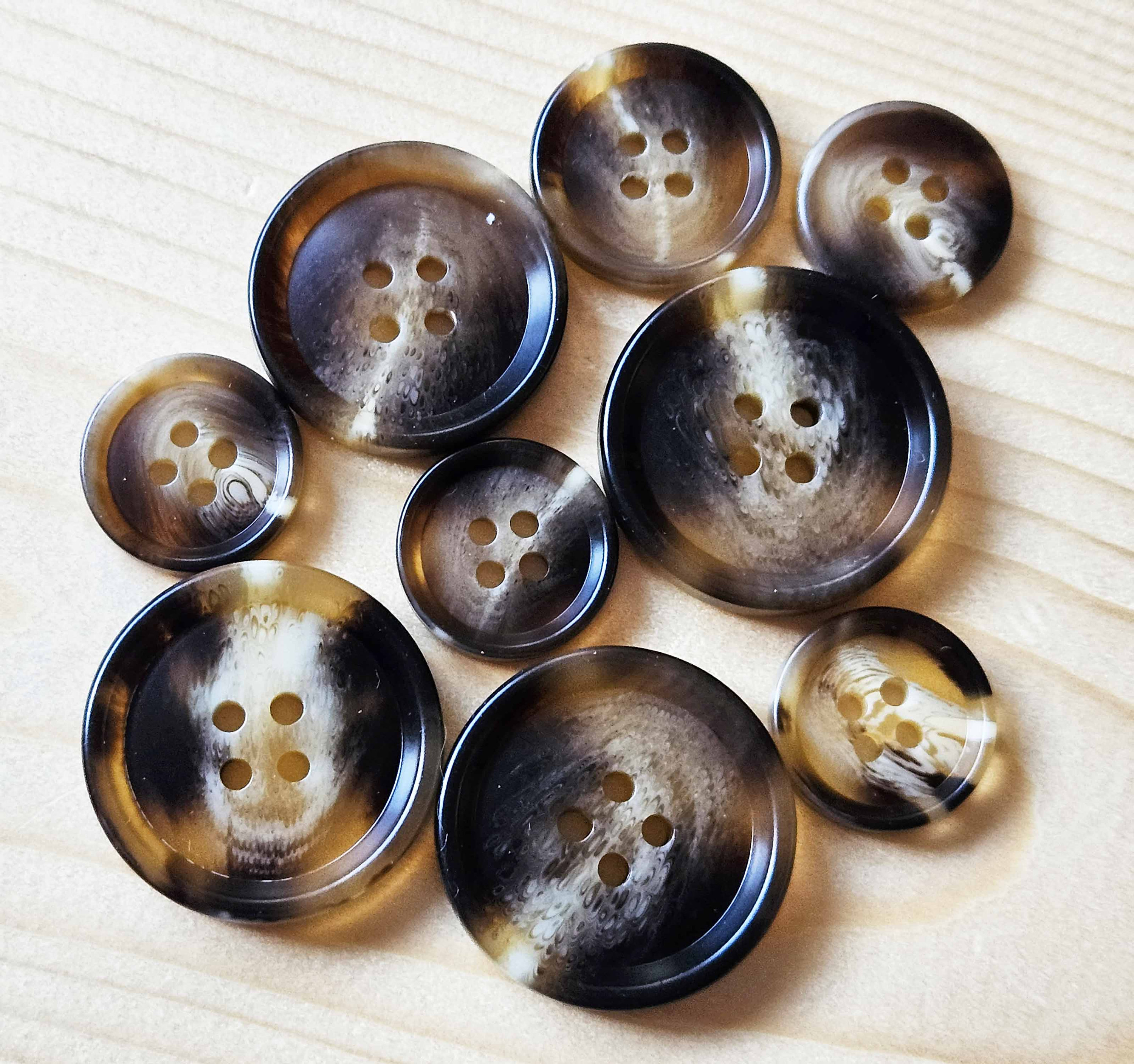 Mother of Pearl Brown Buttons 10pcs 18mm Jacket, Knitwear, Dress, Diy Man,  Woman, Child 