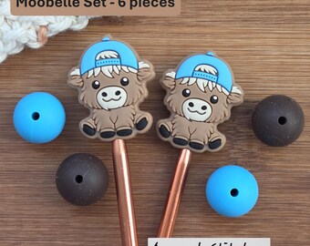 MOOBELLE BLUECAP Stitch Stoppers / Knitting Needle Toppers / Notions