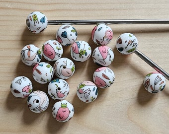 PASTEL BIRD & FLOWER Stitch Stoppers / Knitting Needle Stoppers / Point Protection / Notions