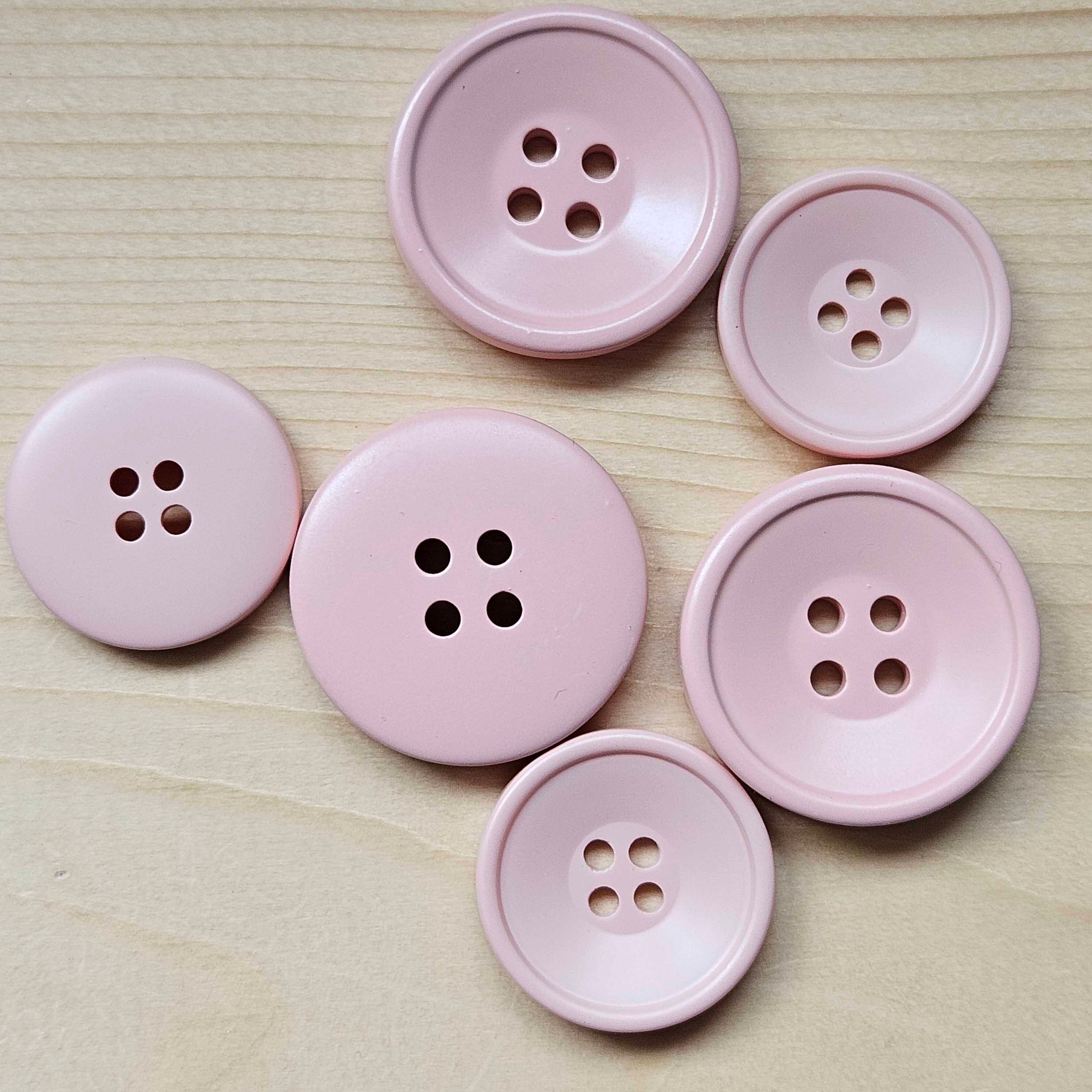 Korean Button PINK KOREAN RESIN / 21-30mm / Set of 4 Buttons / Korean Style Resin ...