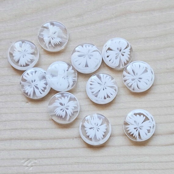 Boutons Fantaisie Fleur Marguerite 14mm Couleur Aux Choix Lot De 6