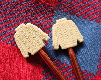 SWEATER STITCH STOPPERS / Knitting Needle Stoppers / Point Protection / Notions