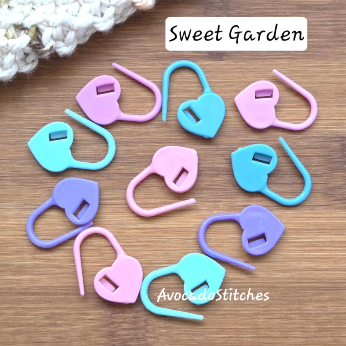 Heart Stitch Markers - 10 Pcs - Knitting Stitch Markers / Crochet