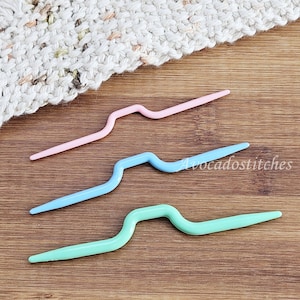 CABLE NEEDLES - 3 pieces / Stitch Holders / Plastic Cable Needles / Knitting Accessories