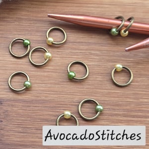 UGLY RINGS Stitch Markers / 10 pcs / Bronze Snag Free Stitch Markers / Notions