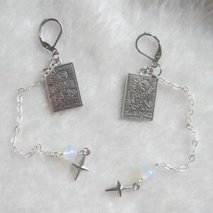orecchini tarocchi con perle di opalite