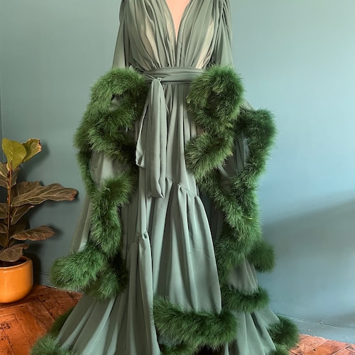 slim fit dress slacks Grey Stargazer Lily Ladies Dressing Gown main image 0