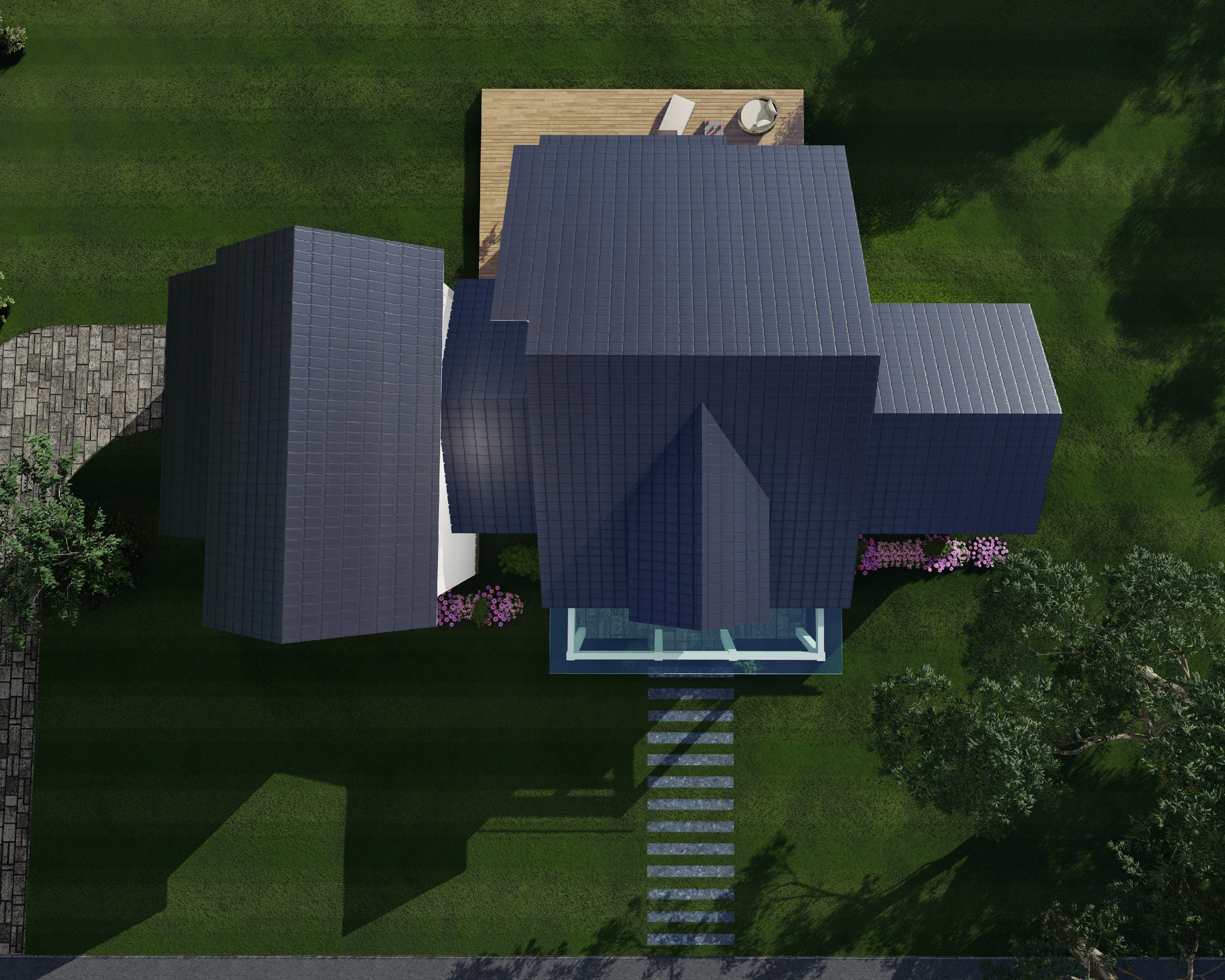 4 Schlafzimmer Detail PDF Haus Plan Download Moderne Häuser | Etsy