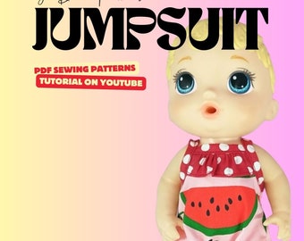 Patron de couture de combinaison pour Baby Alive 11 po.