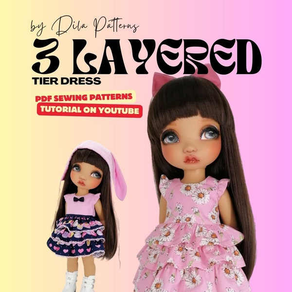 Sewing Pattern #03 - 3 Layered Tier Dress for 16" Animator Dolls