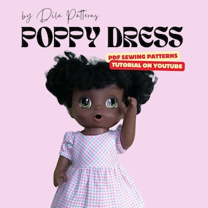 Patrón de vestido n.° 02 para muñeca Baby Alive de 14&quot;