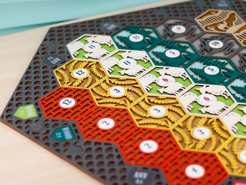 Wooden Board Game Catan 34 / 56 Players Etsy