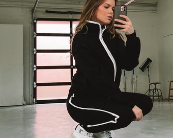 Detroit Hoodie and Leggings Set, Loungewear set, Streetwear Legging Set, Matching Set, Sweatshirt and Leggings Loungewear Set