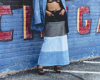 SAMPLE SALE Maxi Denim Skirt