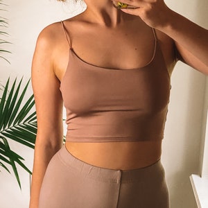 Dusty Pink Crop Top: Silky Soft Athleisure Tank