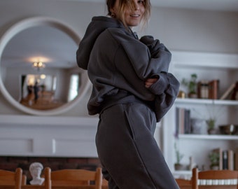 charcoal grey sweatsuit