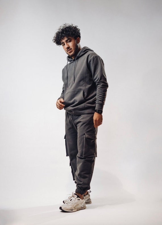 Mens Unisex Sweatsuit Set Mens Cargo 