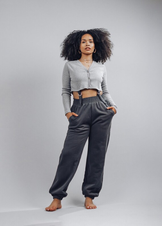 Cardigan and Sweatpants Set With 