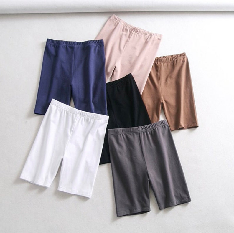 Short Cotton Bike Shorts Cycling Shorts Soft Colors Biker Shorts