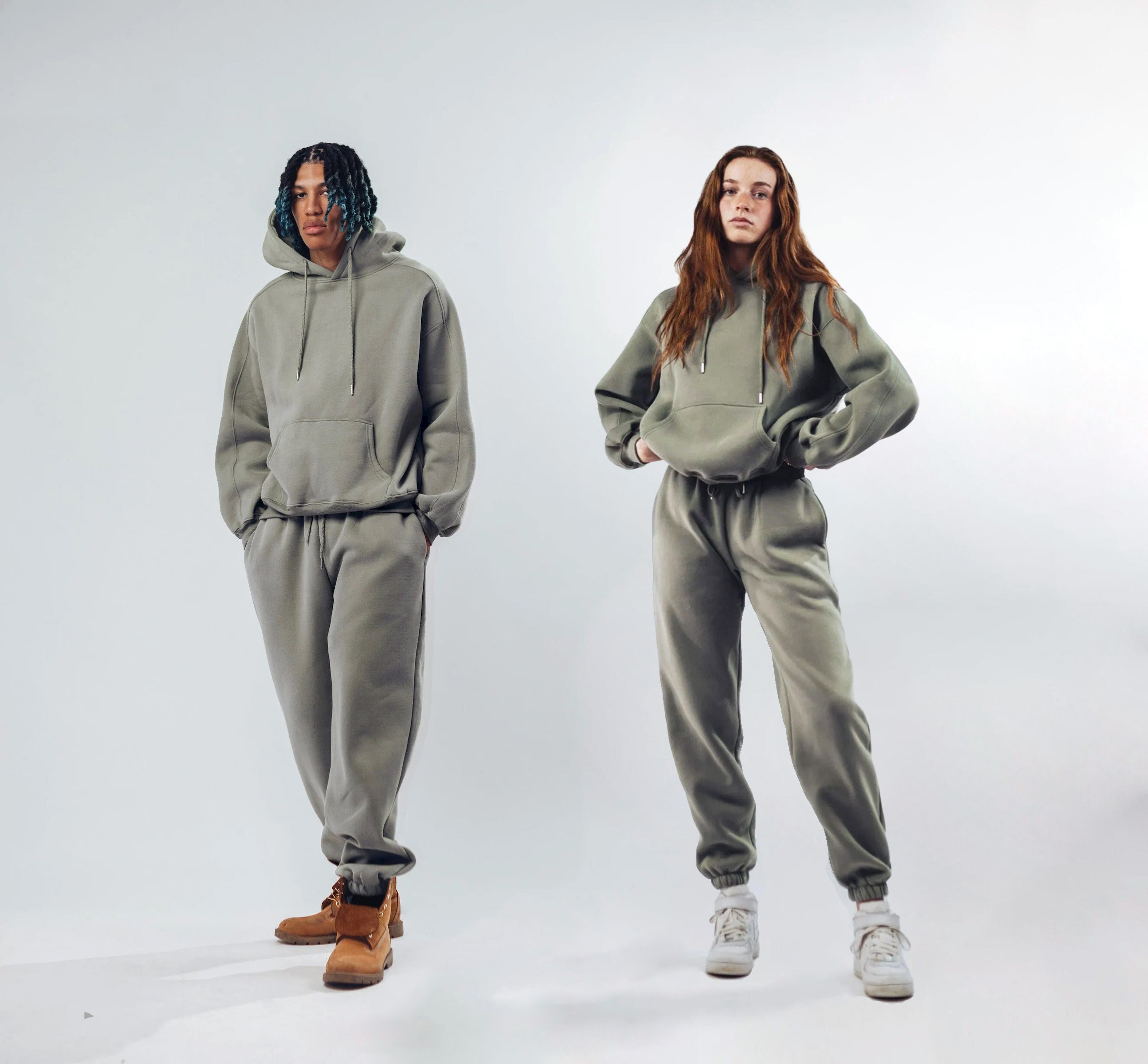 Green sweatsuit set sale