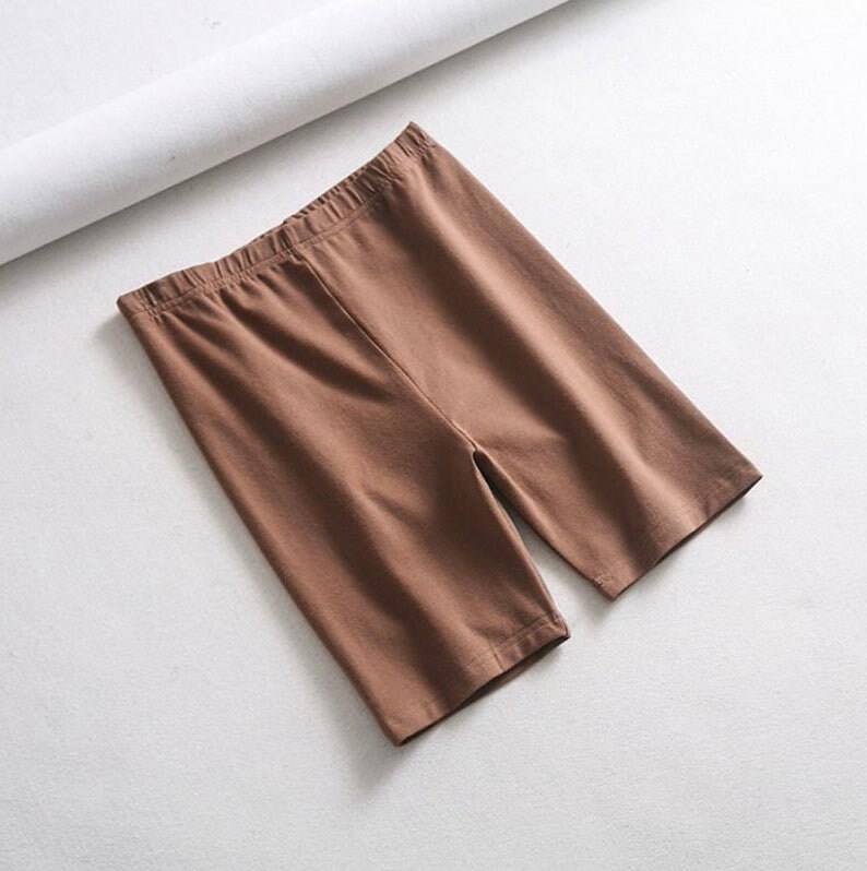 Short Cotton Bike Shorts Cycling Shorts Soft Colors Biker Shorts
