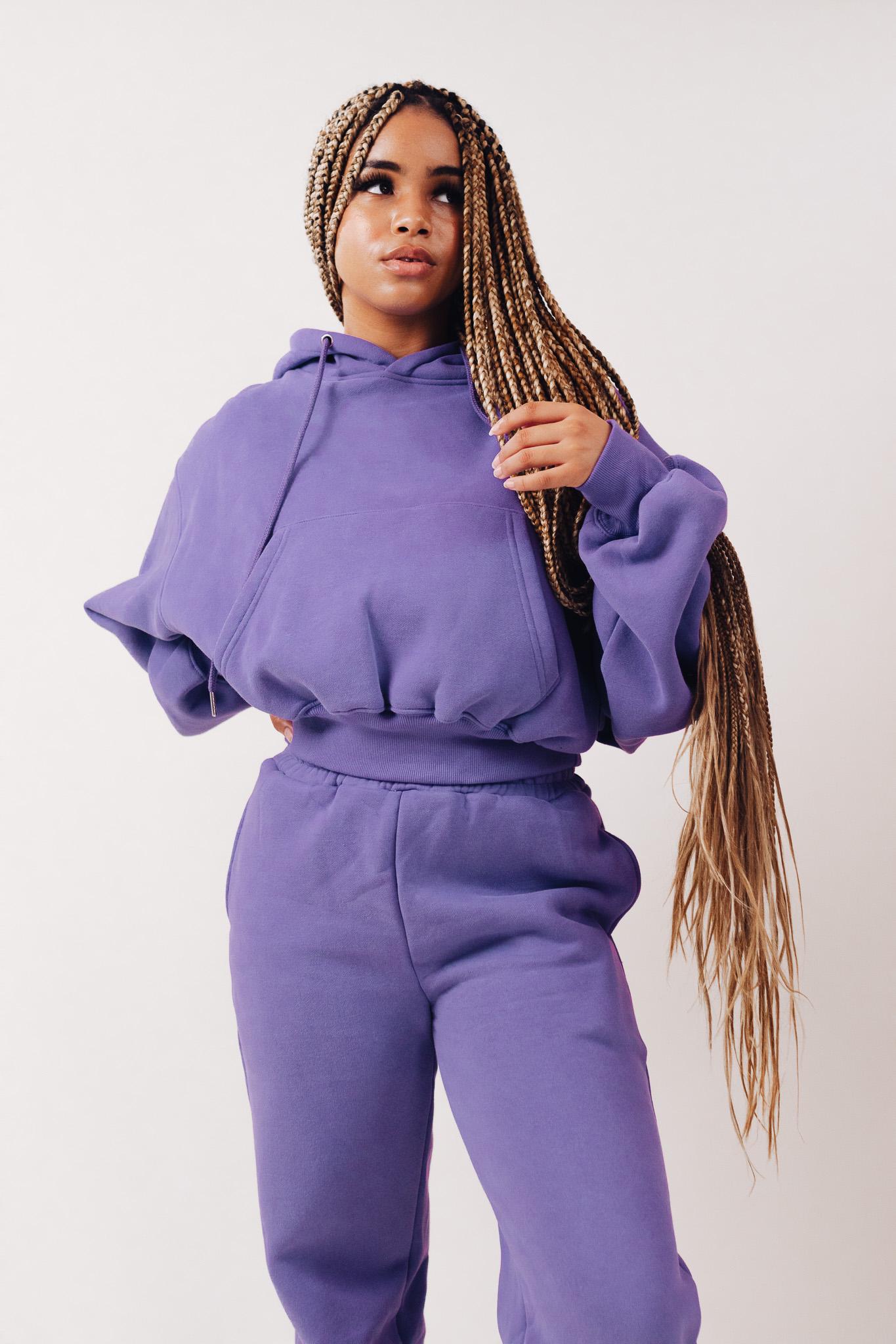 売れ筋商品|||フェリナ パーカー・スウェットシャツ アウター レディース Women's Jolie Pullover Hoodie and Jogger Lounge Set Purple Dove Ambiance Women's Classic Jogger Sweat Set, Zip-front Hoodie