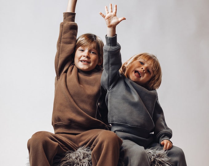 Kids Oversized Tracksuit: Unisex Toddler Sweatsuit