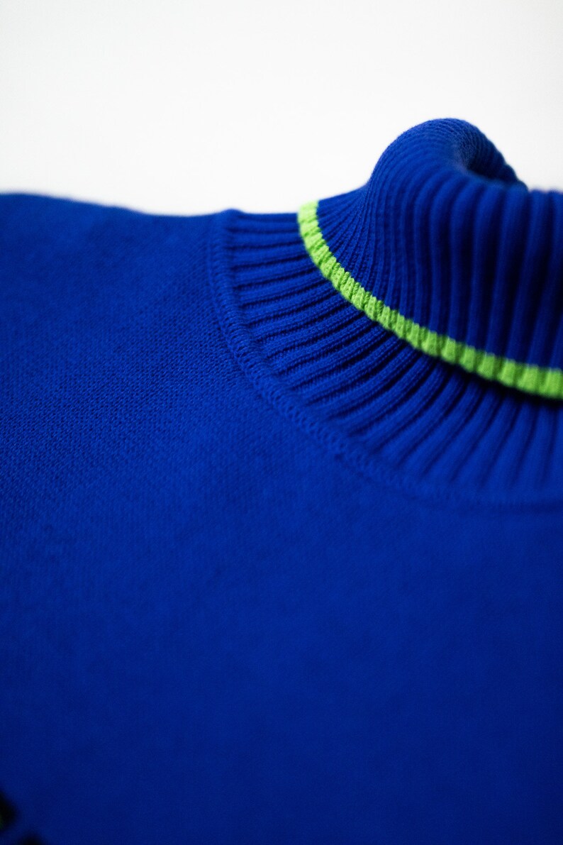 Nevermind 100% Cotton Graphic Sweater, Blue Sweater, Streetwear, Cropped Sweater, Unisex Sweater, Knit Sweater image 6