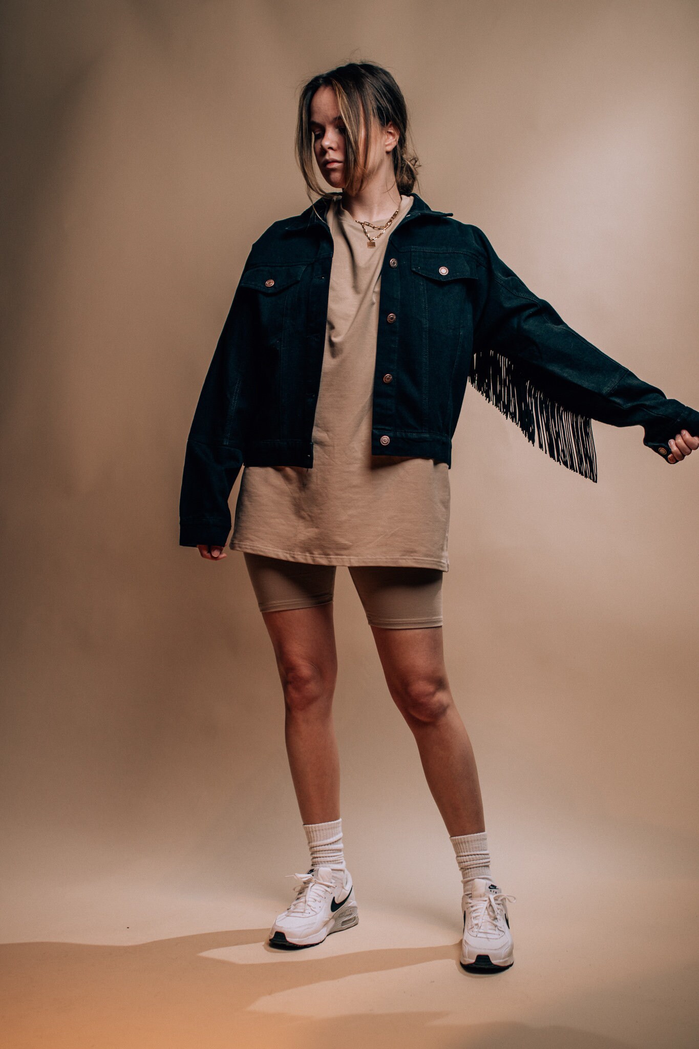 fringe jean jacket denim