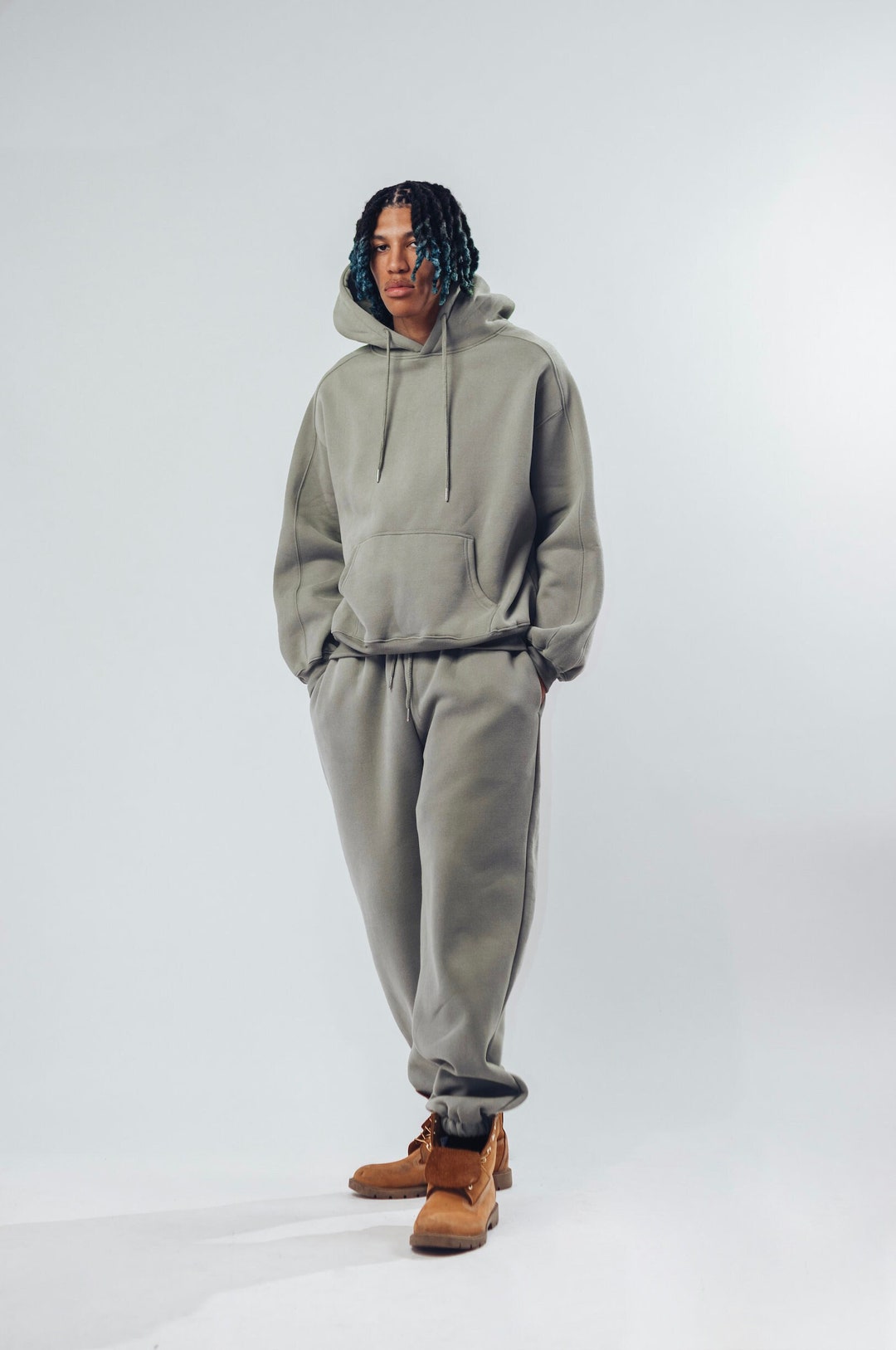 Men's Jogging Tracksuit 2 Piece Athletic Outfits Fleece
