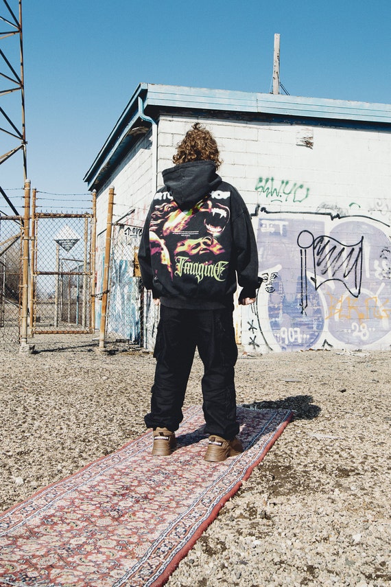 ACS Shadows Graphic Hoodie: Heavyweight Cotton, Vintage Black - Etsy