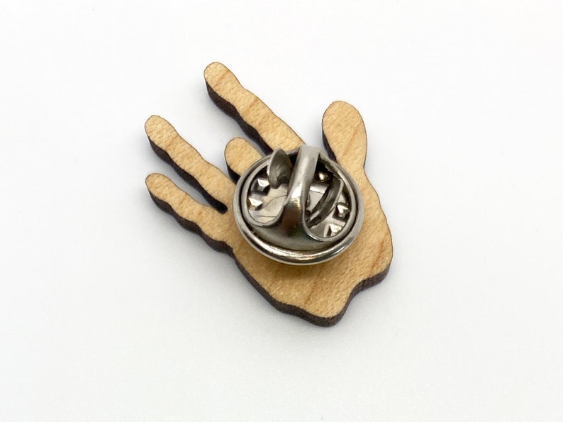 Jerry Garcia Hand Lapel Pin Grateful Dead Guitar Blue Handmade Best Friends Gift Groovy Retro Hippie Spring Summer Statement Wood Hat Button