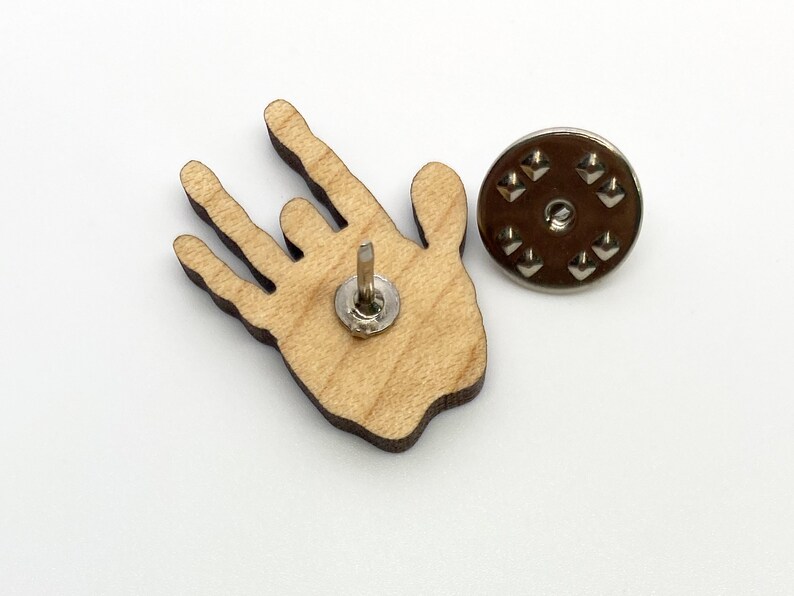 Jerry Garcia Hand Lapel Pin Grateful Dead Guitar Blue Handmade Best Friends Gift Groovy Retro Hippie Spring Summer Statement Wood Hat Button