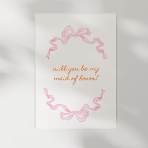 Bridesmaid Proposal Card: Garden Party Wedding (5x7 Digital Download), Digital Download, Art Print, Gift Idea, Aesthetic