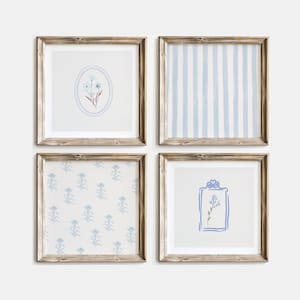 Baby Blau Vintage Print Bundle, Englischer Garten Malerei, Cottagecore Dekor, Kunstdruck, Digitaldruck, Wandkunst