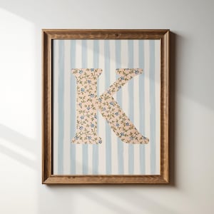 K, Impressão Inicial, Letra Floral, Download Digital, Arte em Aquarela, Ideia para Presente, Impressão Artística, Impressão para Download, Vintage, Impressão Digital