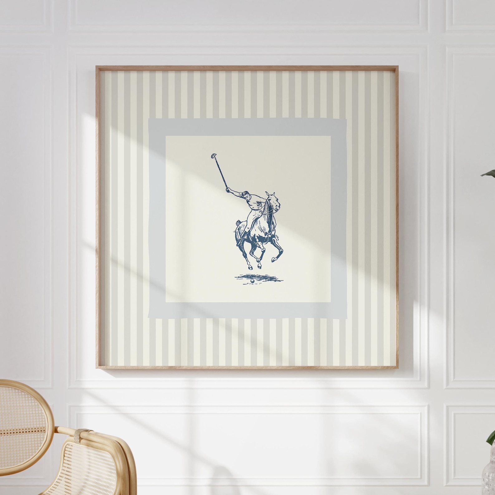 Gray Striped Polo Square Print, INSTANT, Digital Download Wall Art ...