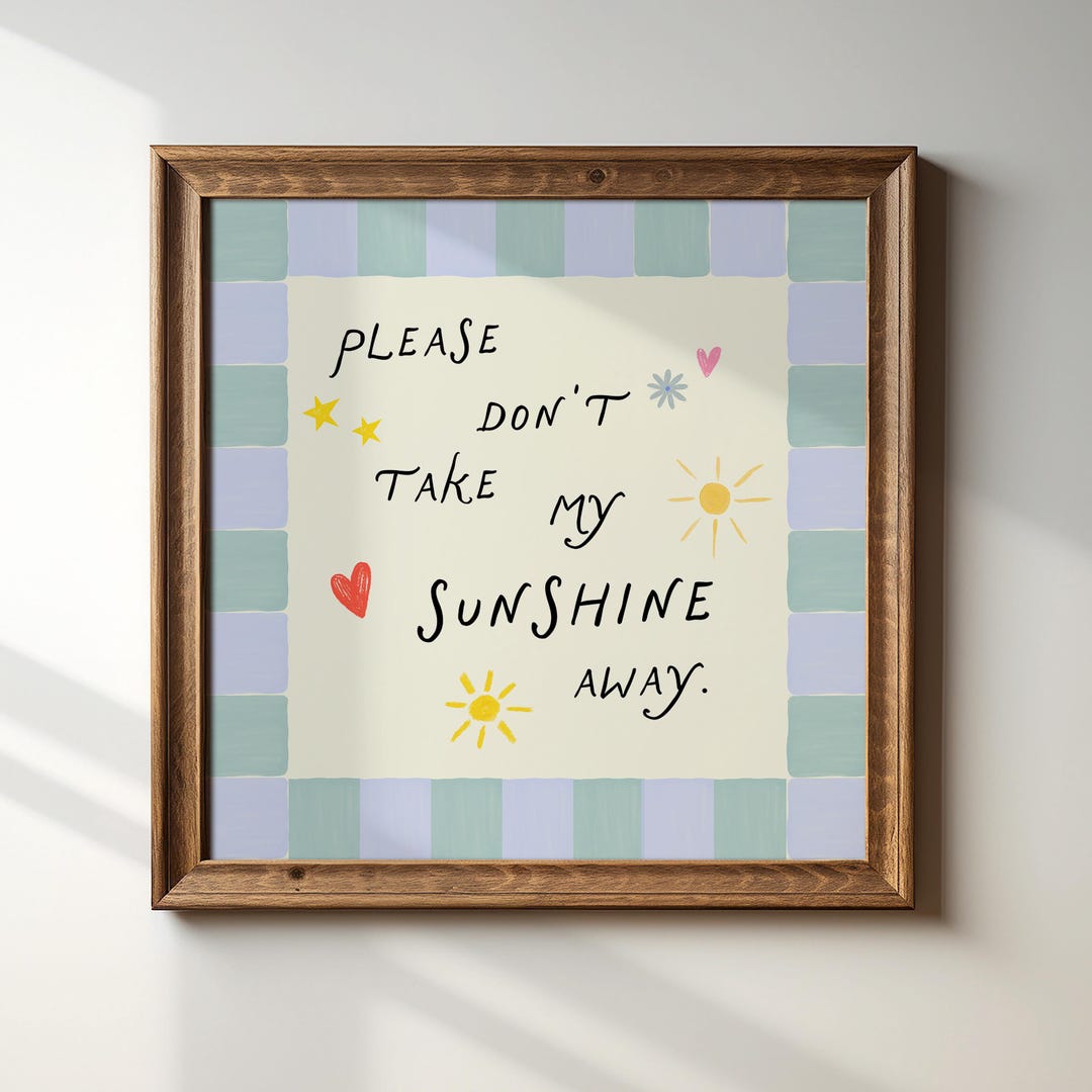 You Are My Sunshine Nursery Art Print: Trendy Kids Room Decor, Digital ...