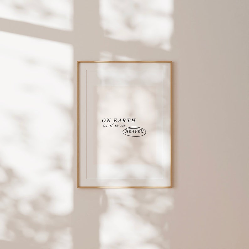 As It is in Heaven Scripture Print, Digital Downloadable Wall Art ...