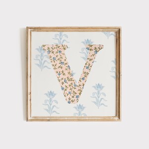 V, Impressão inicial quadrada, Letra floral, Download digital, Arte em aquarela, Ideia para presente, Impressão artística, Impressão para download, Vintage, Impressão digital