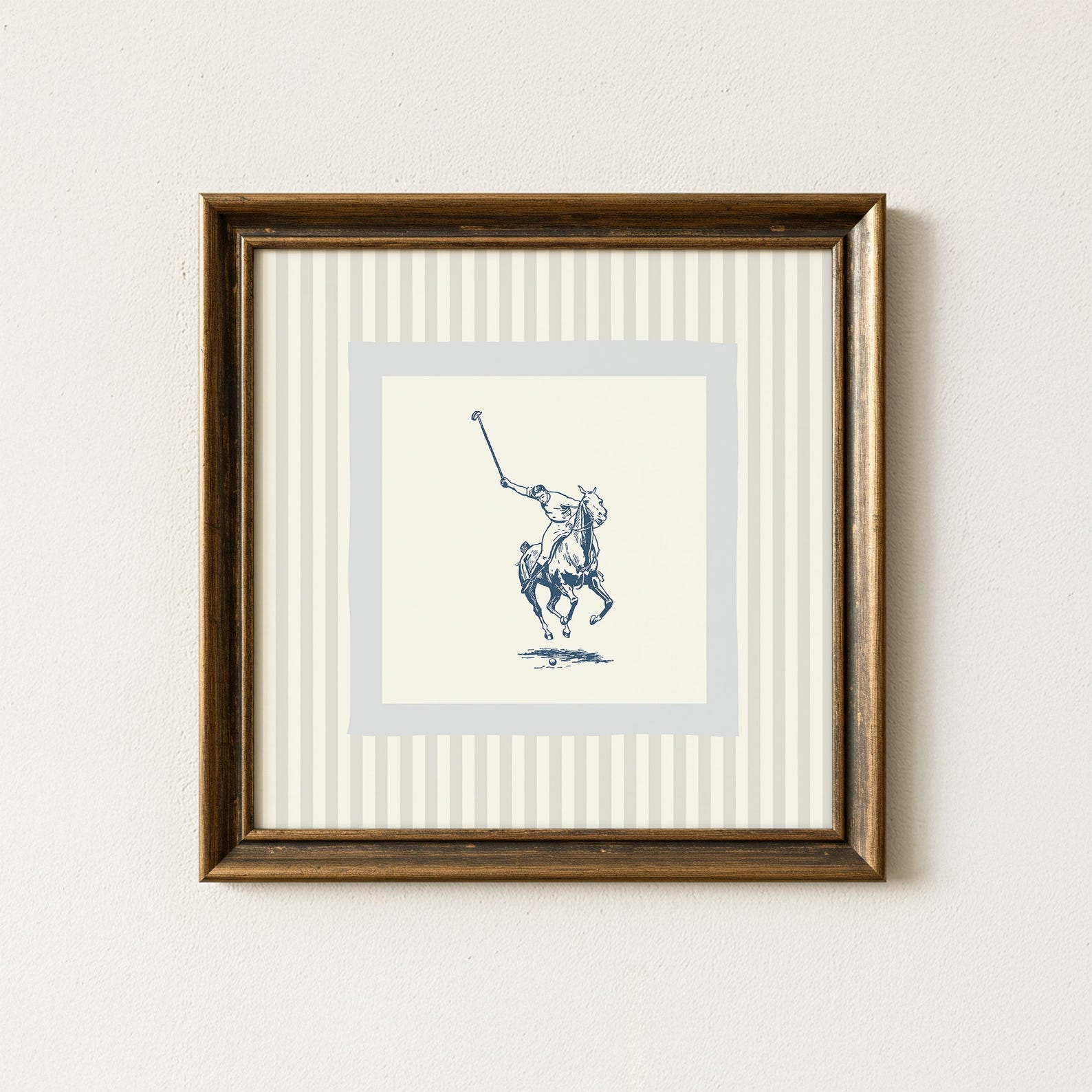 Gray Striped Polo Square Print, INSTANT, Digital Download Wall Art ...