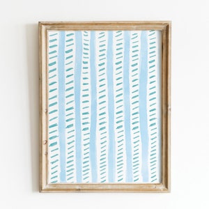 Blue Abstract Wallpaper Print, Digital Downloadable Wall Art, Trendy Decor, Abstract Vintage Painting