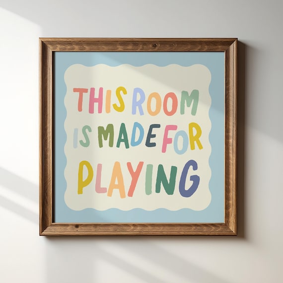 Playroom Art Print: Colorful Kids Room Decor, Digital Downloads, Art Print, Gift Idea, Aesthetic