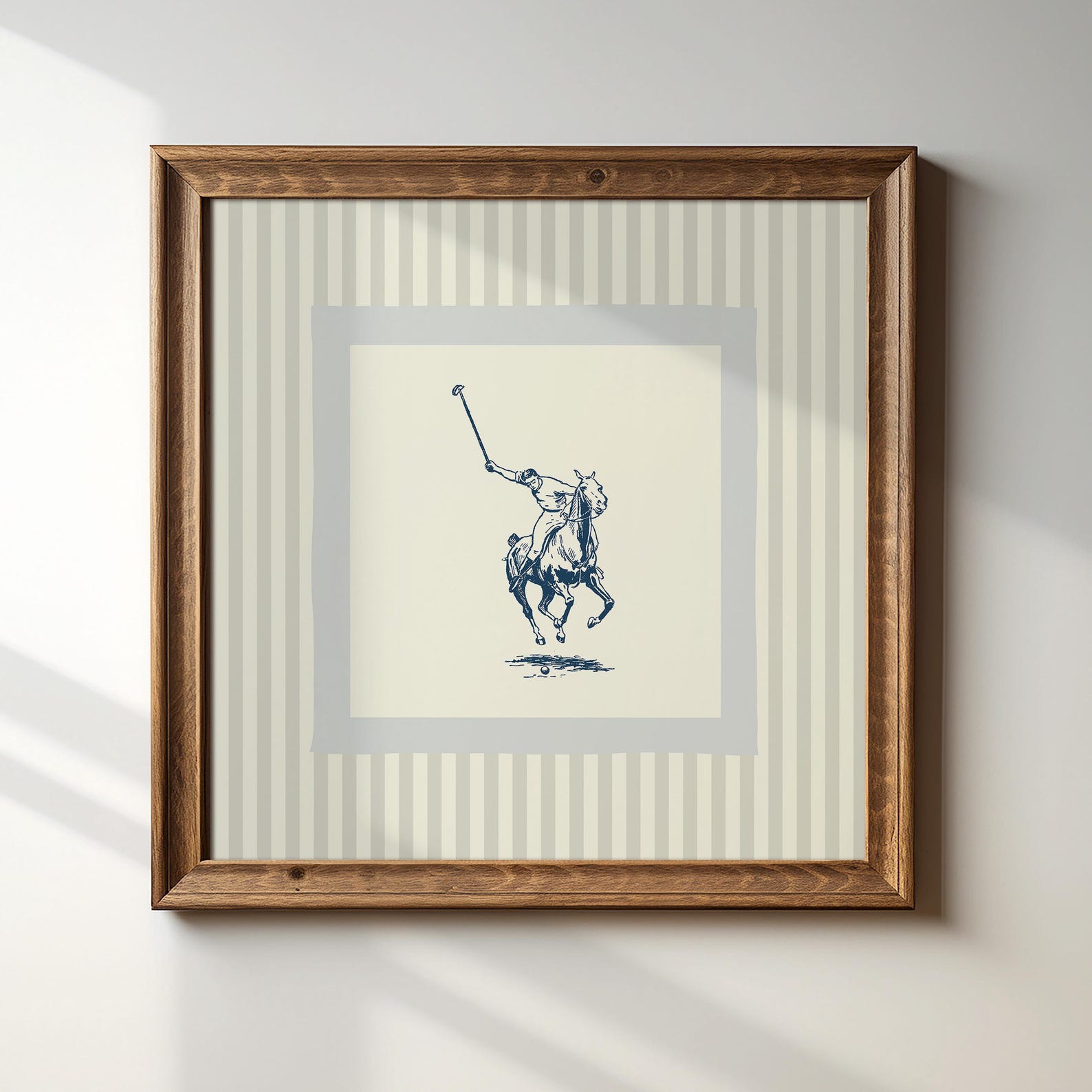 Gray Striped Polo Square Print, INSTANT, Digital Download Wall Art ...