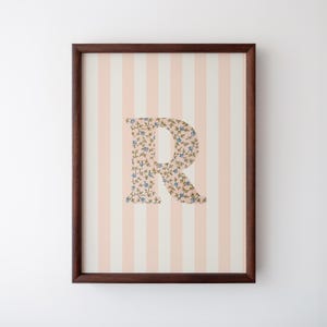 R, Impressão Inicial, Letra Floral, Download Digital, Arte em Aquarela, Ideia para Presente, Impressão Artística, Impressão para Download, Vintage, Impressão Digital