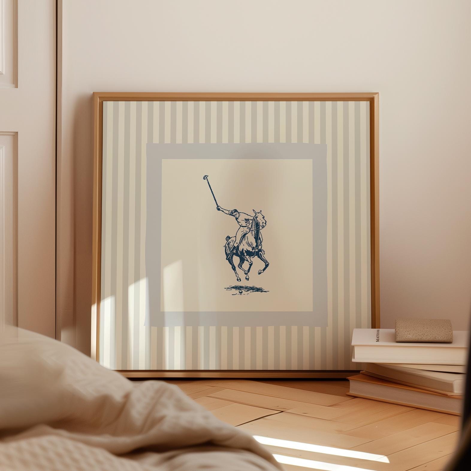 Gray Striped Polo Square Print, INSTANT, Digital Download Wall Art ...
