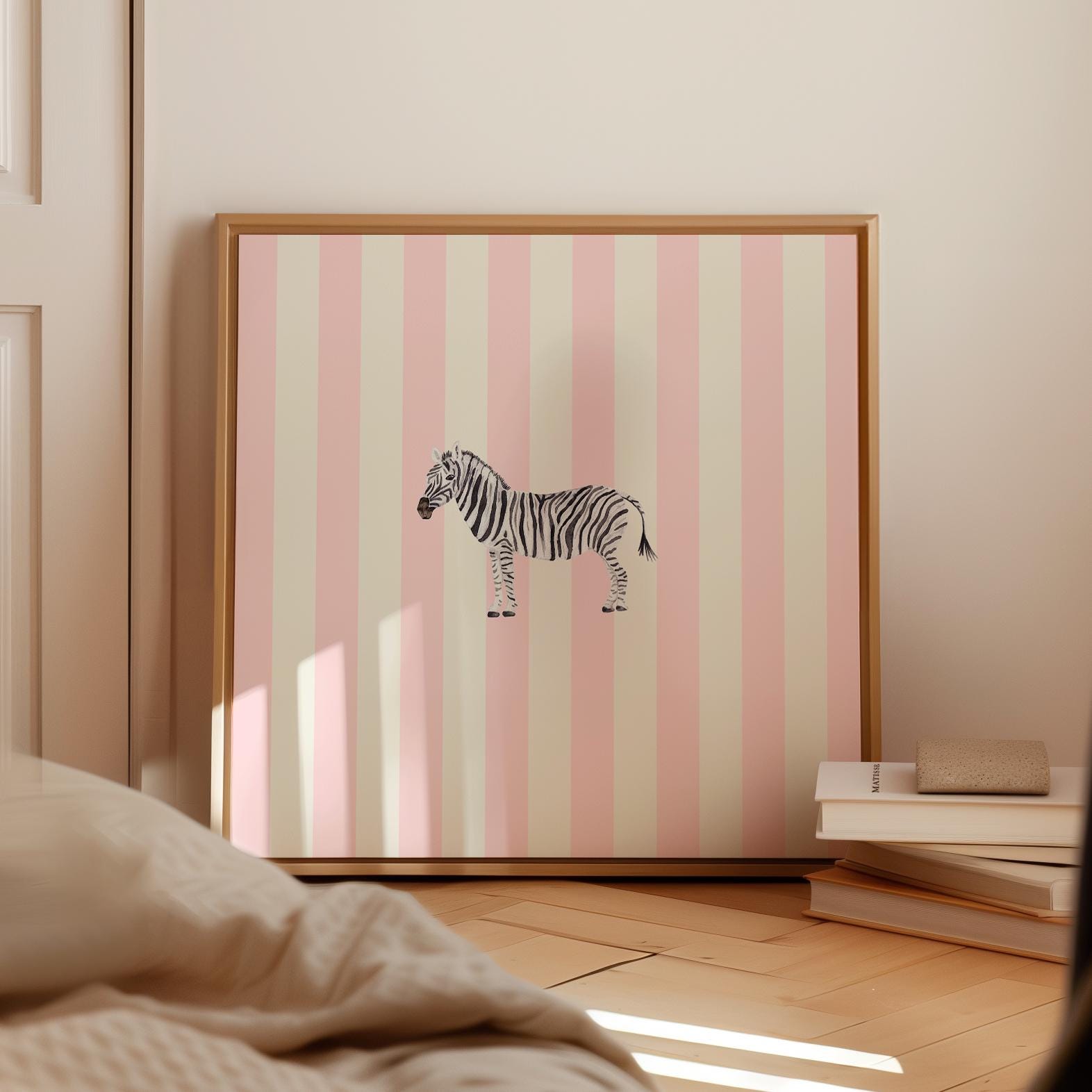 Pink Striped Zebra Print, Trendy Nursery Wall Art, Digital Downloads, Art  Print, Gift Idea, Aesthetic - Etsy, image size:1572x1572